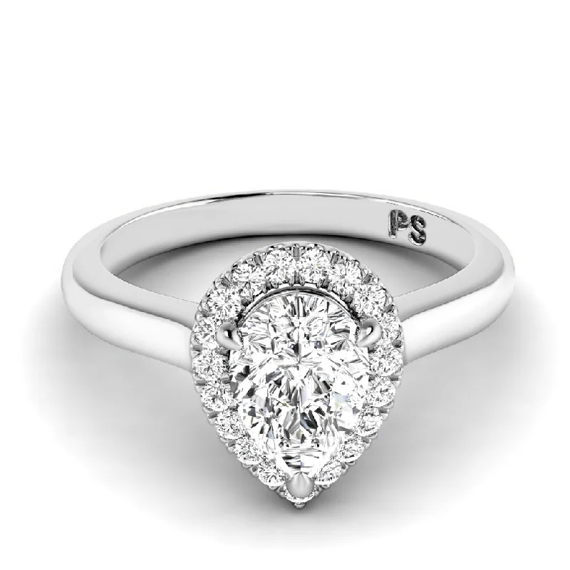 0.55-1.70 CT Round & Pear Cut Diamonds - Engagement Ring