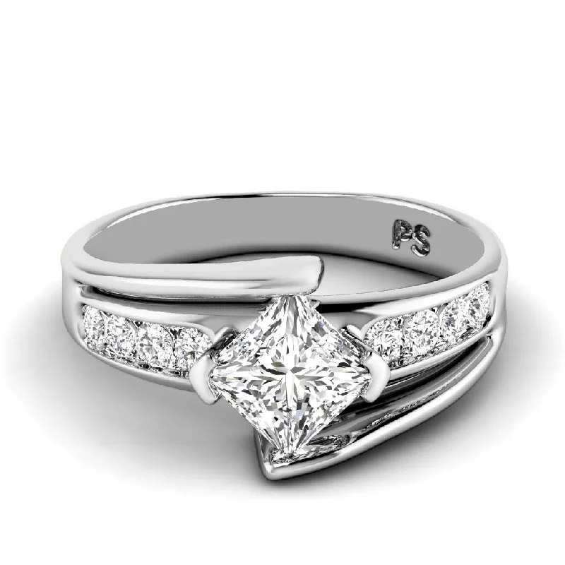 0.60-1.75 CT Round & Princess Cut Diamonds - Engagement Ring