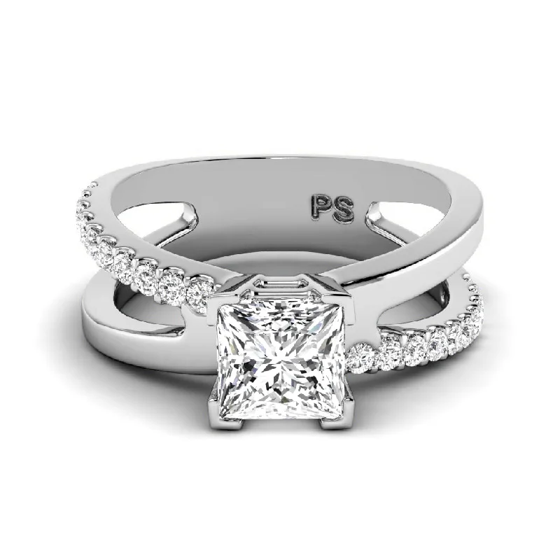 0.60-1.75 CT Round & Princess Cut Diamonds - Engagement Ring