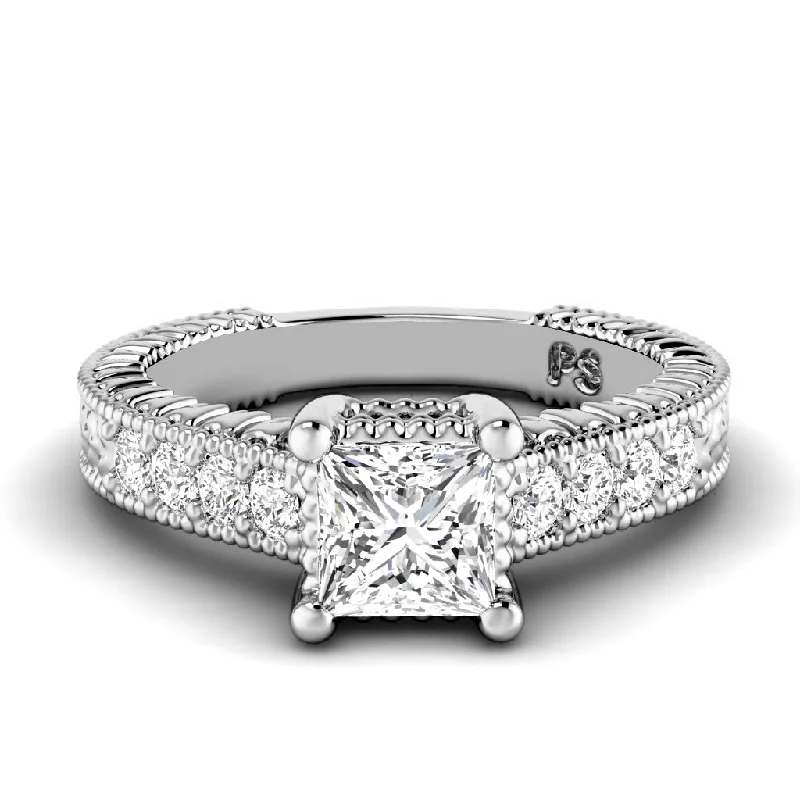 0.65-1.80 CT Round & Princess Cut Diamonds - Engagement Ring