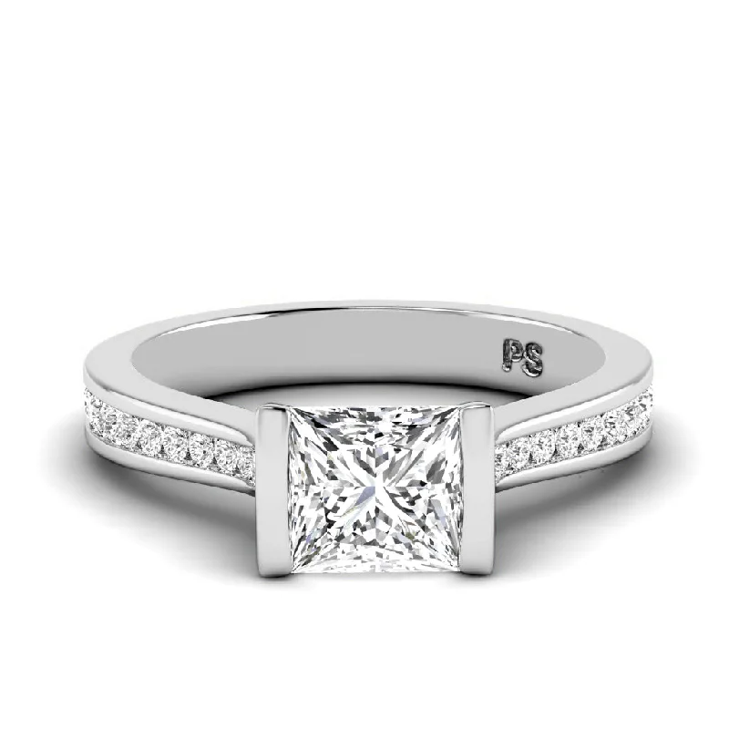 0.65-1.80 CT Round & Princess Cut Diamonds - Engagement Ring