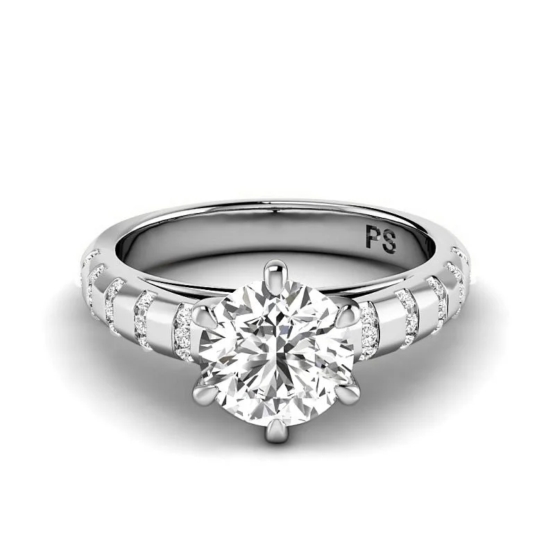 0.65-3.15 CT Round Cut Lab Grown Diamonds - Engagement Ring