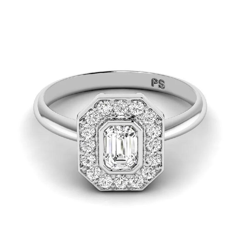 0.70-1.85 CT Round & Emerald Cut Diamonds - Engagement Ring