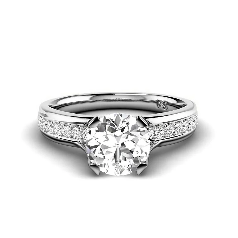 0.70-3.20 CT Round Cut Lab Grown Diamonds - Engagement Ring