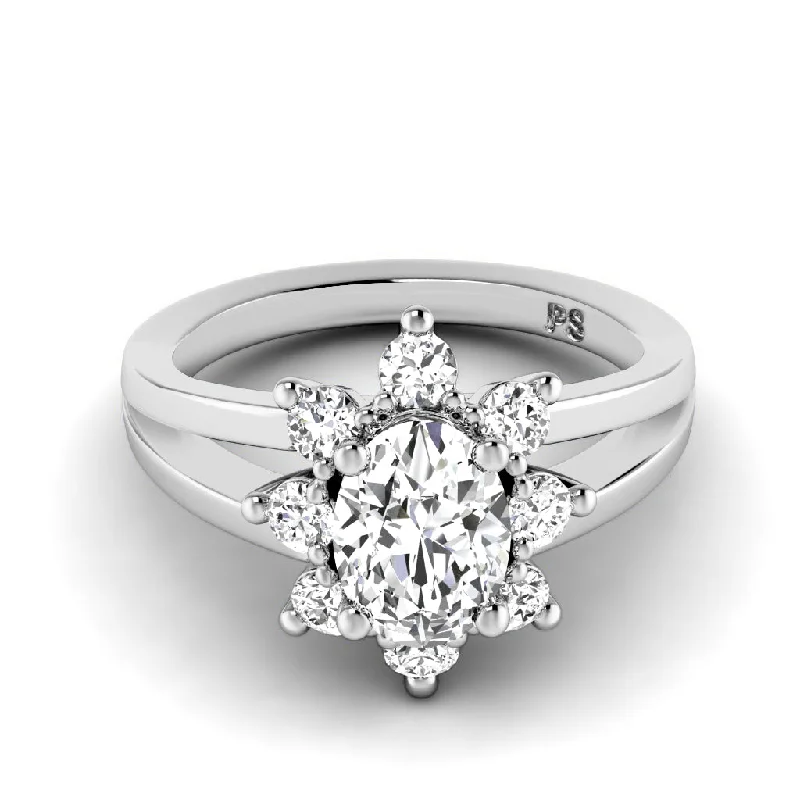 0.75-1.90 CT Round & Oval Cut Diamonds - Engagement Ring