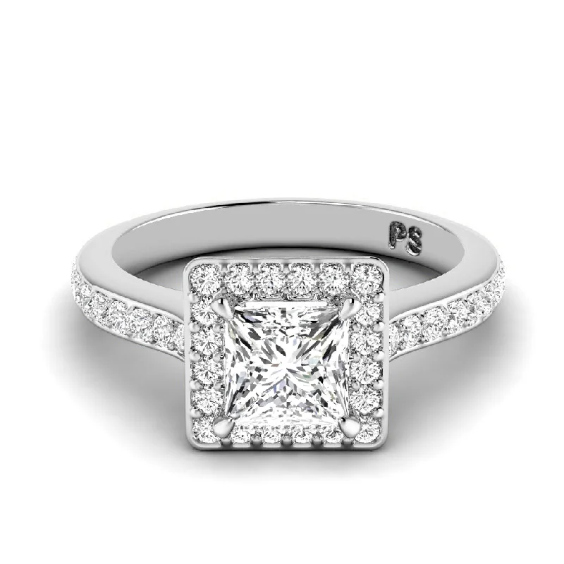 0.75-1.90 CT Round & Princess Cut Diamonds - Engagement Ring