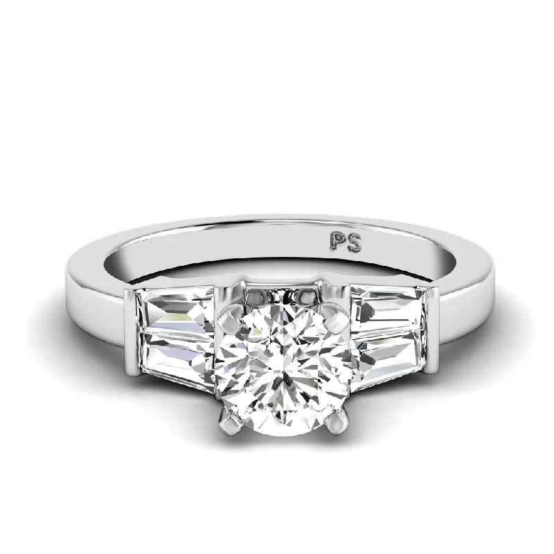 0.75-1.90 CT Taper & Round Cut Diamonds - Engagement Ring