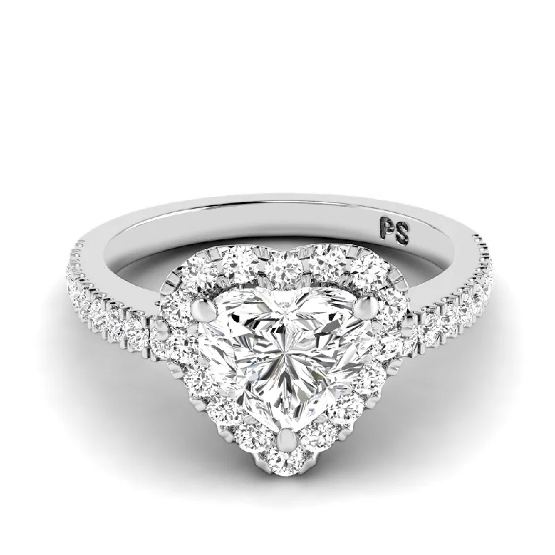 0.80-1.95 CT Round & Heart Cut Diamonds - Engagement Ring