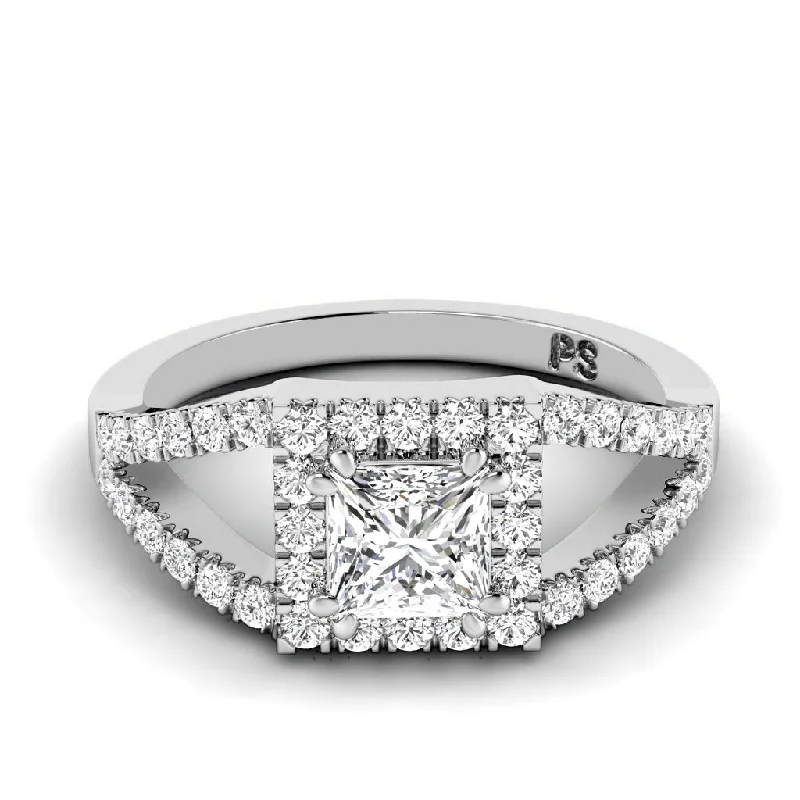 0.80-1.95 CT Round & Princess Cut Diamonds - Engagement Ring