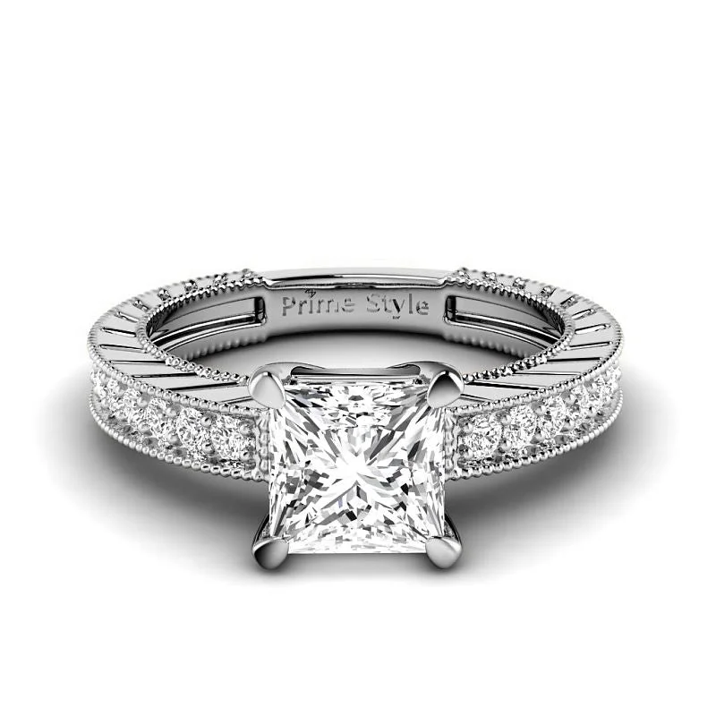 0.80-3.30 CT Round & Princess Cut Lab Grown Diamonds - Engagement Ring