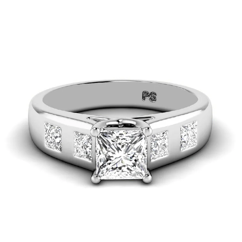 0.85-2.00 CT Princess Cut Diamonds - Engagement Ring