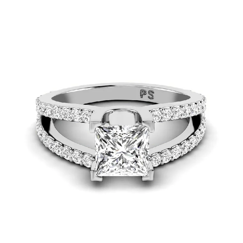 0.85-2.00 CT Round & Princess Cut Diamonds - Engagement Ring