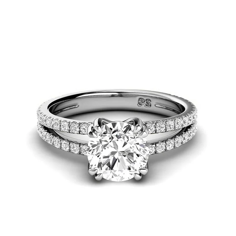 0.90-3.40 CT Round Cut Lab Grown Diamonds - Engagement Ring