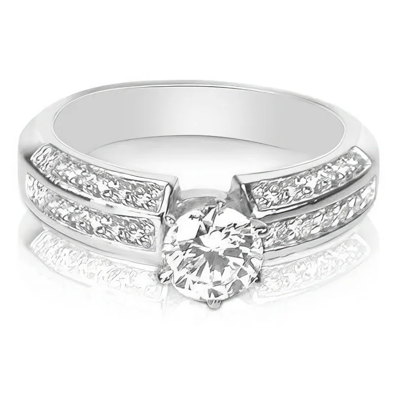 0.95-2.10 CT Round Cut Diamonds - Engagement Ring