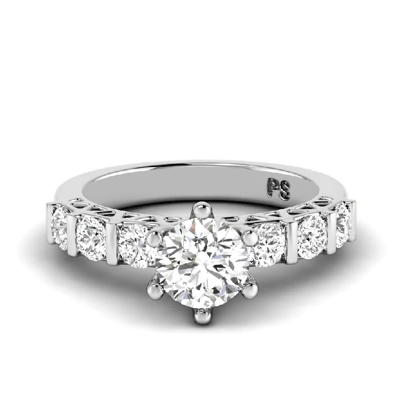 0.95-2.10 CT Round Cut Diamonds - Engagement Ring