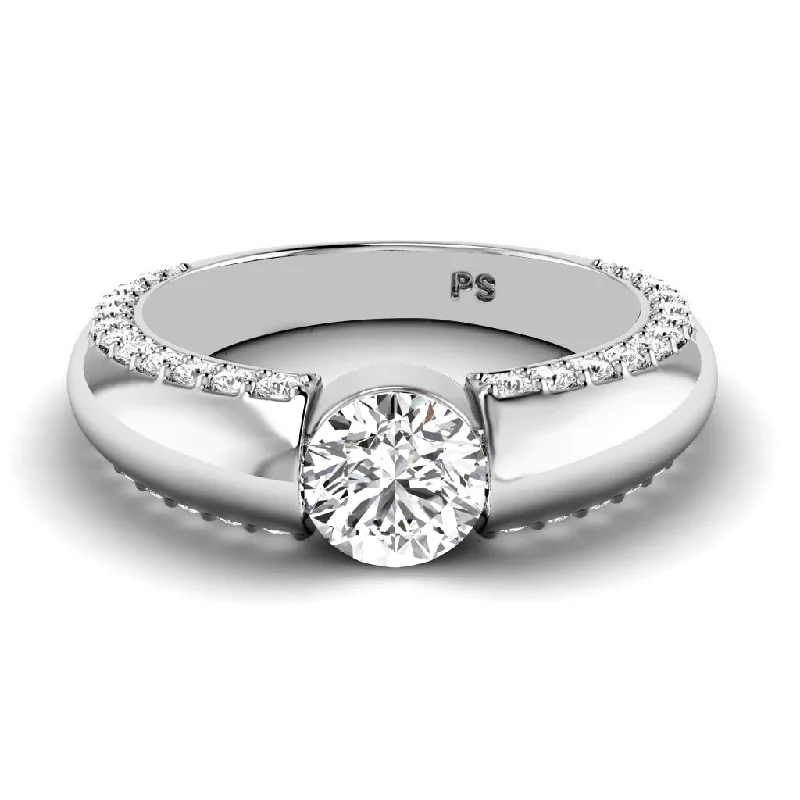 1.00-2.15 CT Round Cut Diamonds - Engagement Ring