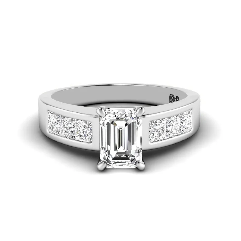 1.15-2.30 CT Princess & Emerald Cut Diamonds - Engagement Ring