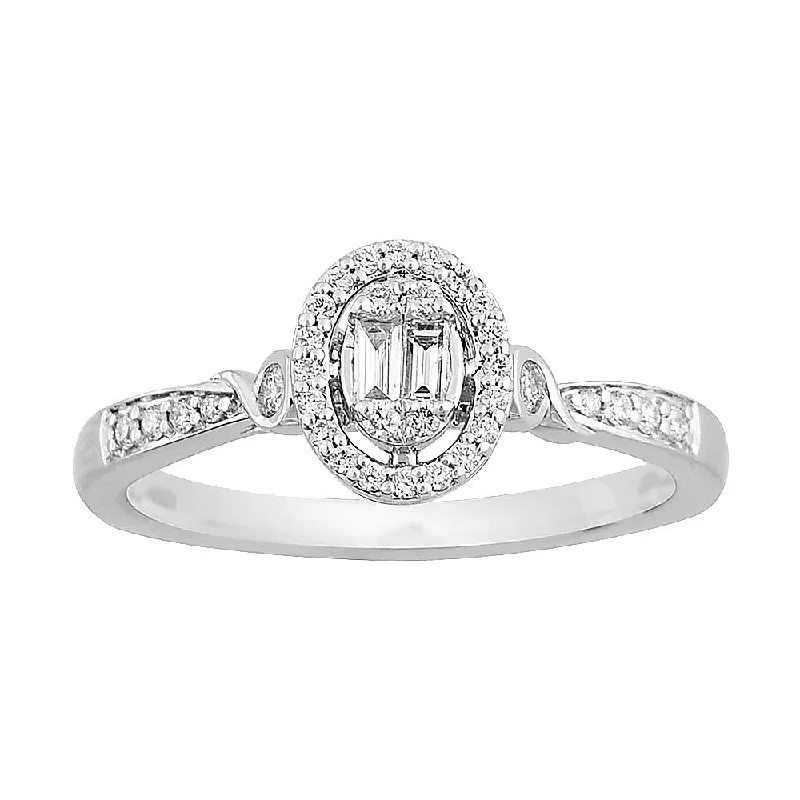 1/4ctw Diamond Halo Engagement Ring