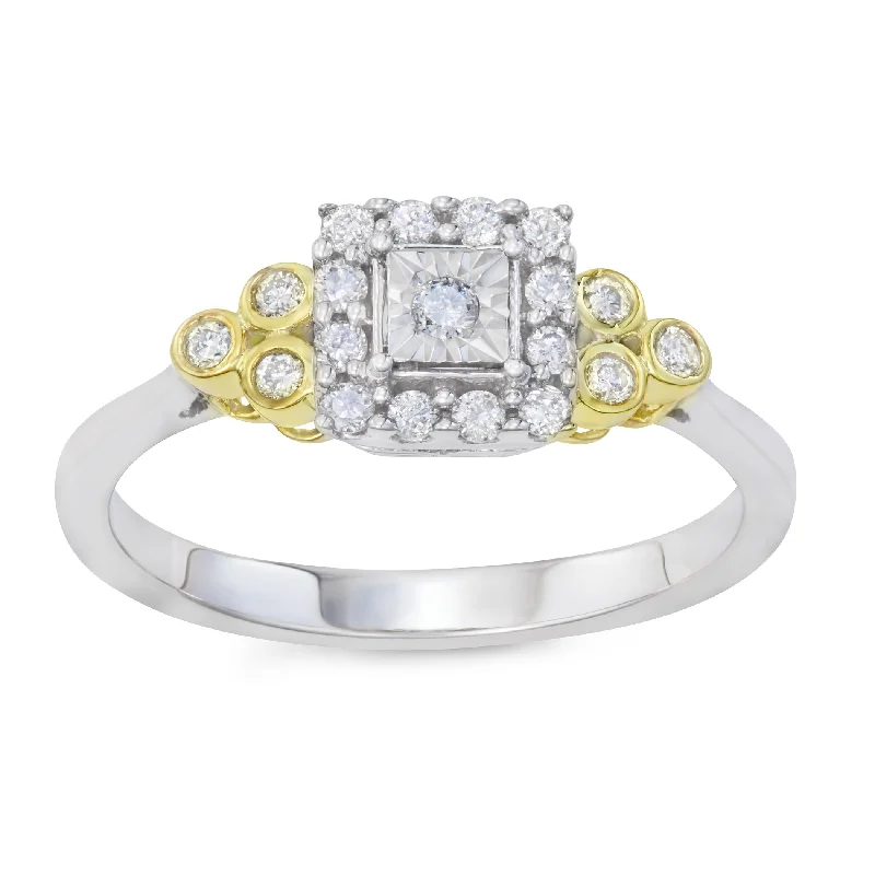 1/4ctw Diamond Halo Engagement Ring