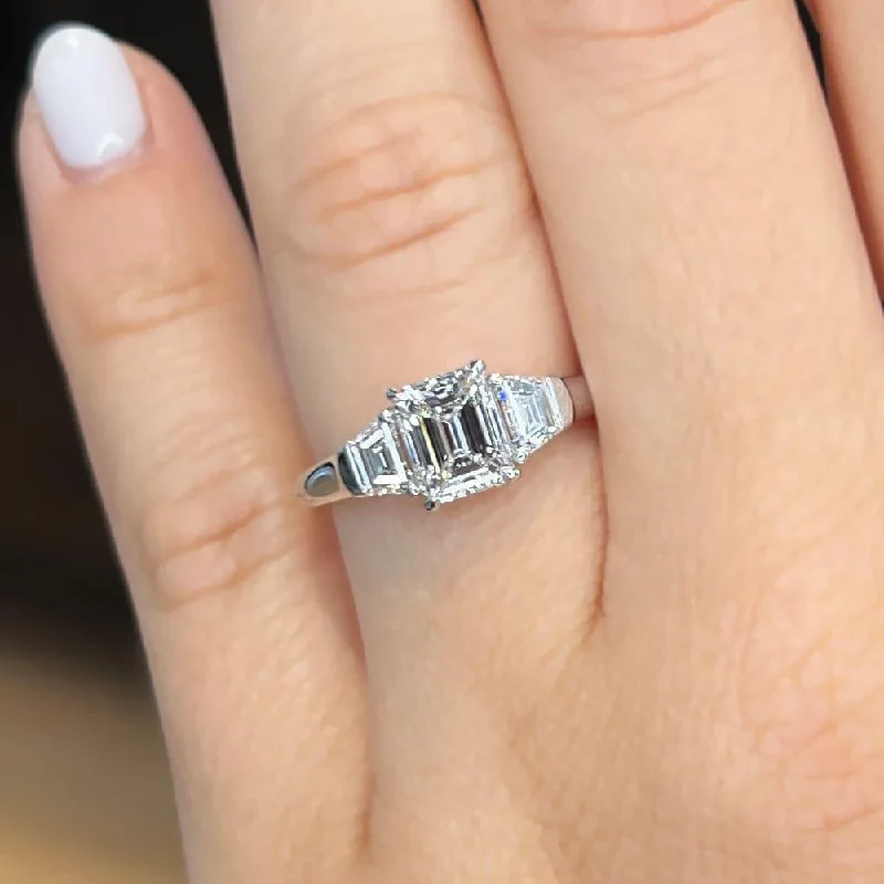 Sunny Three Stone Lab Grown Diamond Engagement Ring