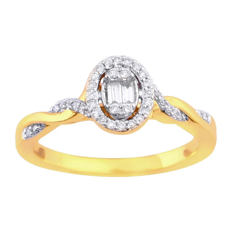 1/5ctw Diamond Halo Engagement Ring