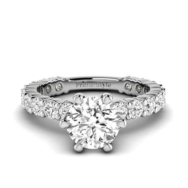 1.80-4.30 CT Round Cut Lab Grown Diamonds - Engagement Ring