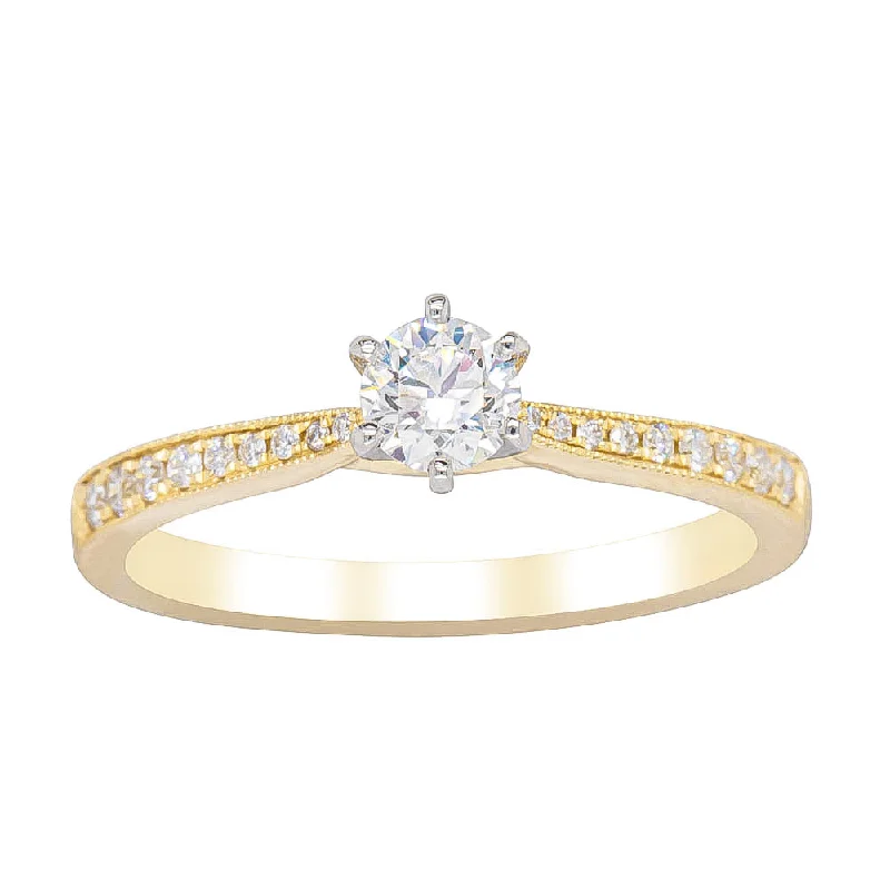 18ct Yellow Gold .32ct Diamond Zenith Ring