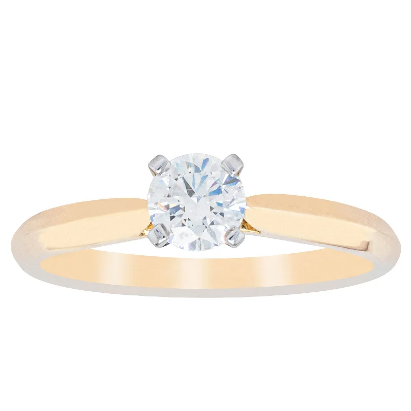 18ct Yellow Gold .40ct Diamond Venetian Ring