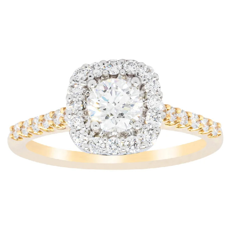 18ct Yellow Gold .50ct Diamond Manhattan Ring