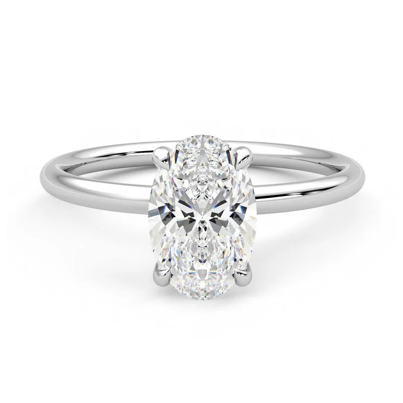 1ct Certified Lab Grown Diamond Solitaire Engagement Ring