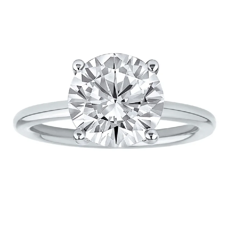 3ct Certified Lab Grown Diamond Solitaire Engagement Ring