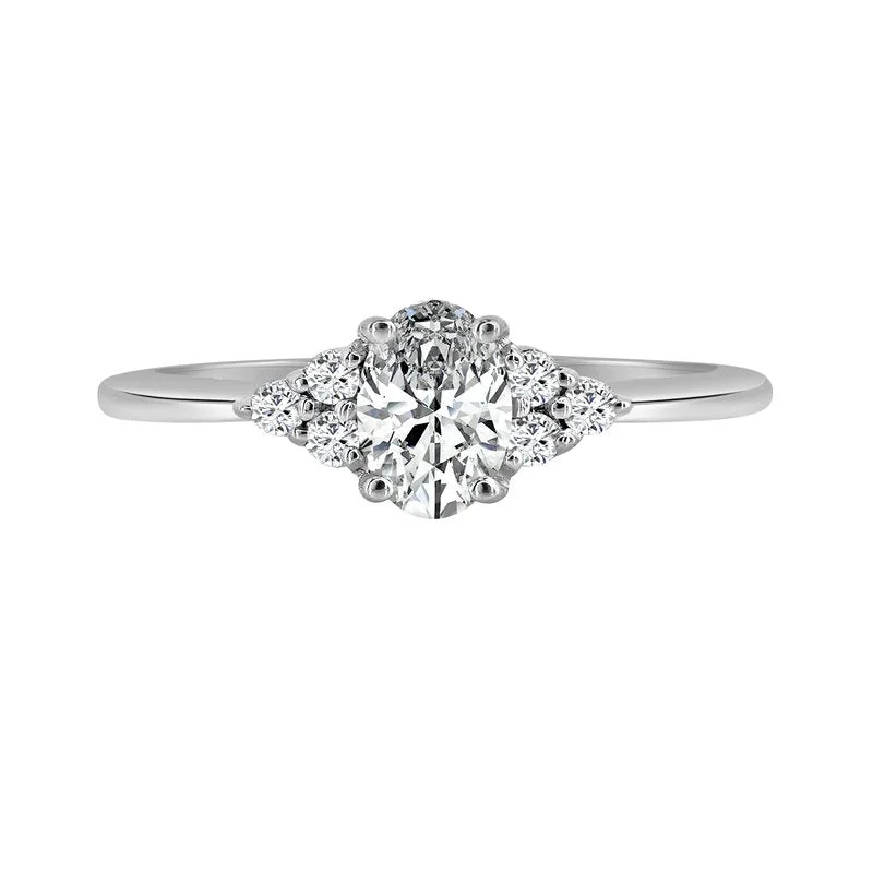 .62ctw Petite Oval Lab Grown Diamond Engagement Ring