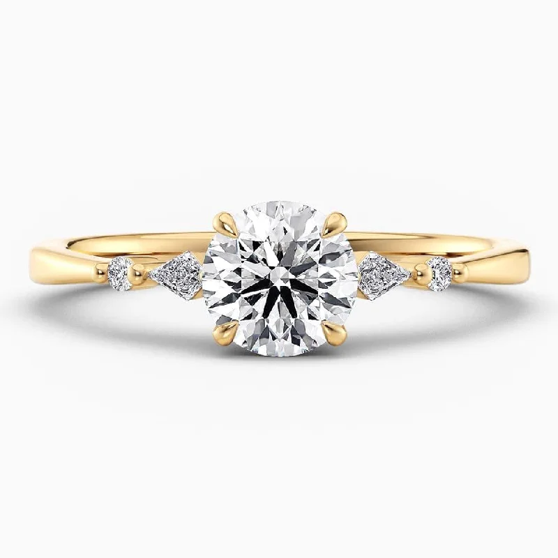 Adele Three Stone Lab Grown Diamond Engagement Ring