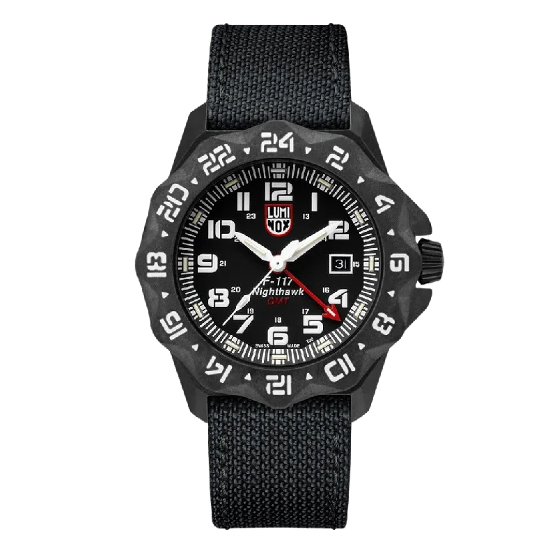 Air F-117 Nighthawk Quartz Watch, Carbonox, Black, 44mm, 20Atm Xa.6441