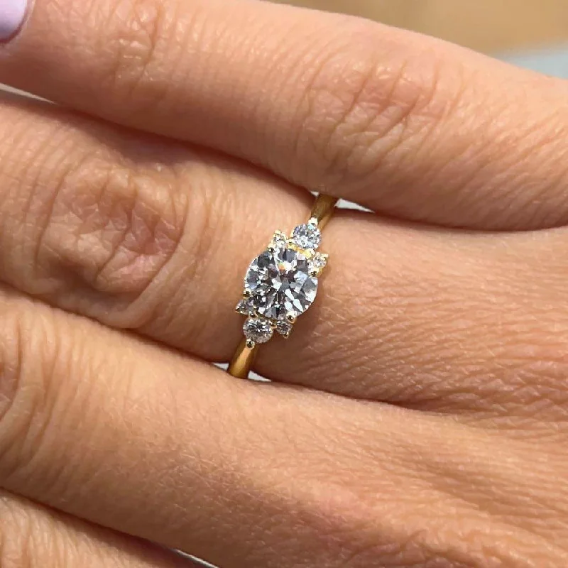 Alden Cluster Lab Grown Diamond Engagement Ring