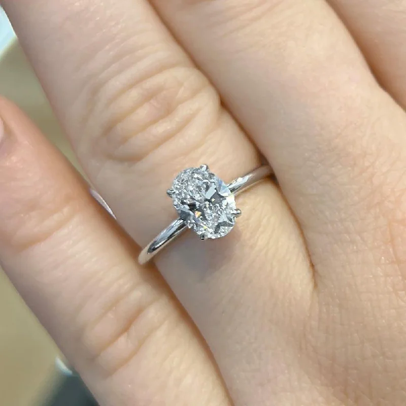 Allegra Hidden Halo Lab Grown Diamond Engagement Ring