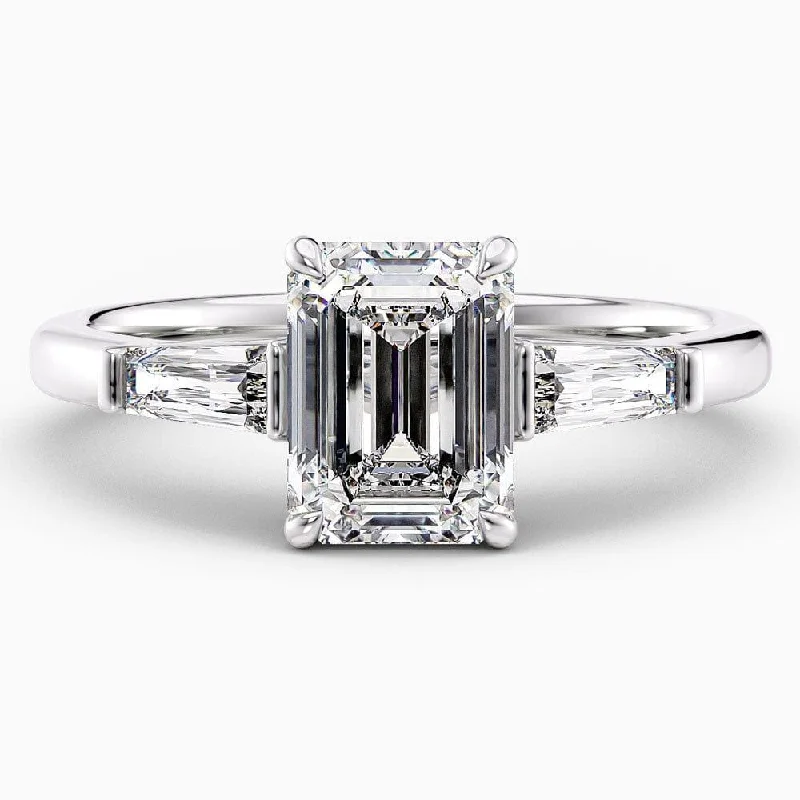 Ausha Three Stone Lab Grown Diamond Engagement Ring