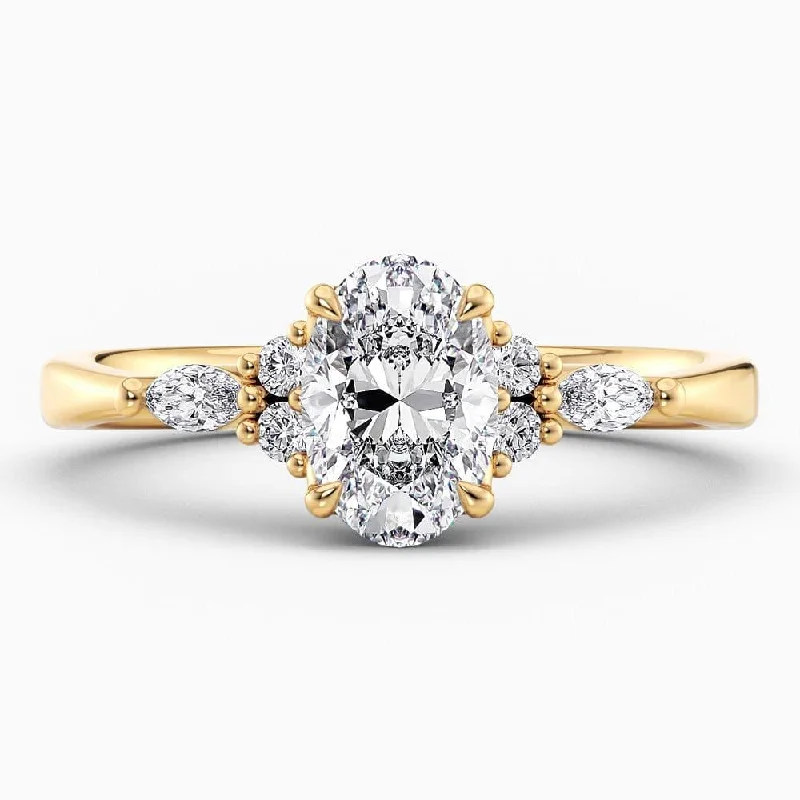 Brigitta Cluster Lab Grown Diamond Engagement Ring