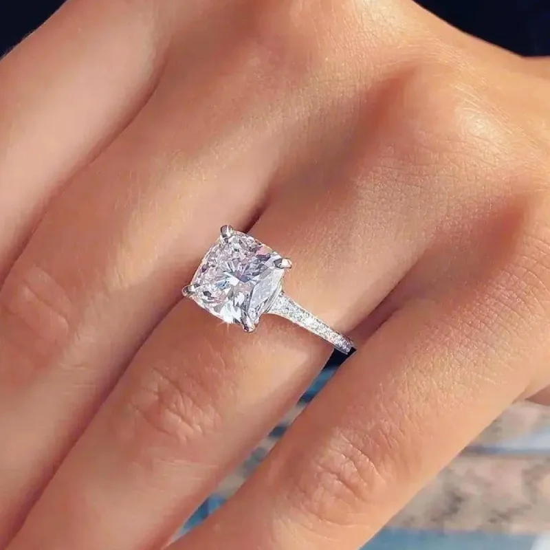 Cushion Cut Diamond Engagement Ring