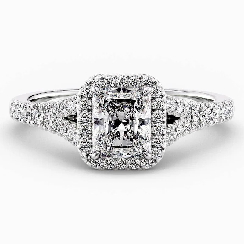 Daisy Halo Lab Grown Diamond Engagement Ring