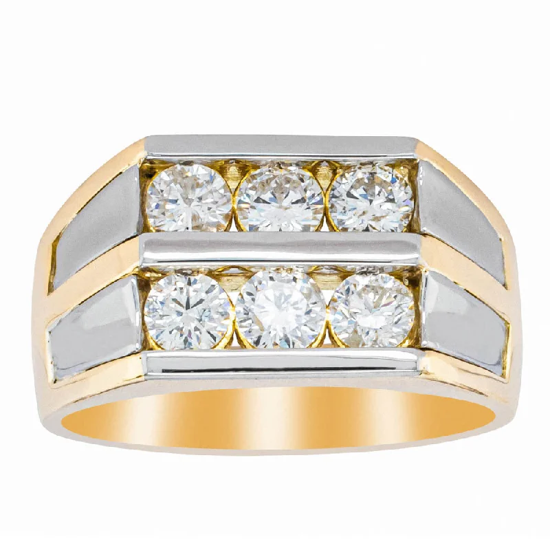 Deja Vu 18ct Yellow Gold & Platinum 1.20ct Diamond Ring