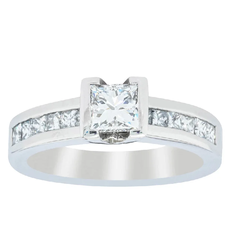 Deja Vu Platinum .58ct Princess Cut Diamond Ring