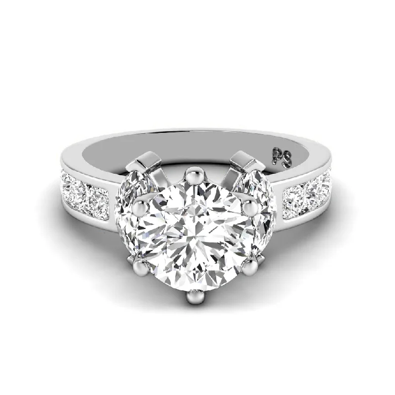 1.35-3.85 CT Round & Marquise Cut Lab Grown Diamonds - Engagement Ring