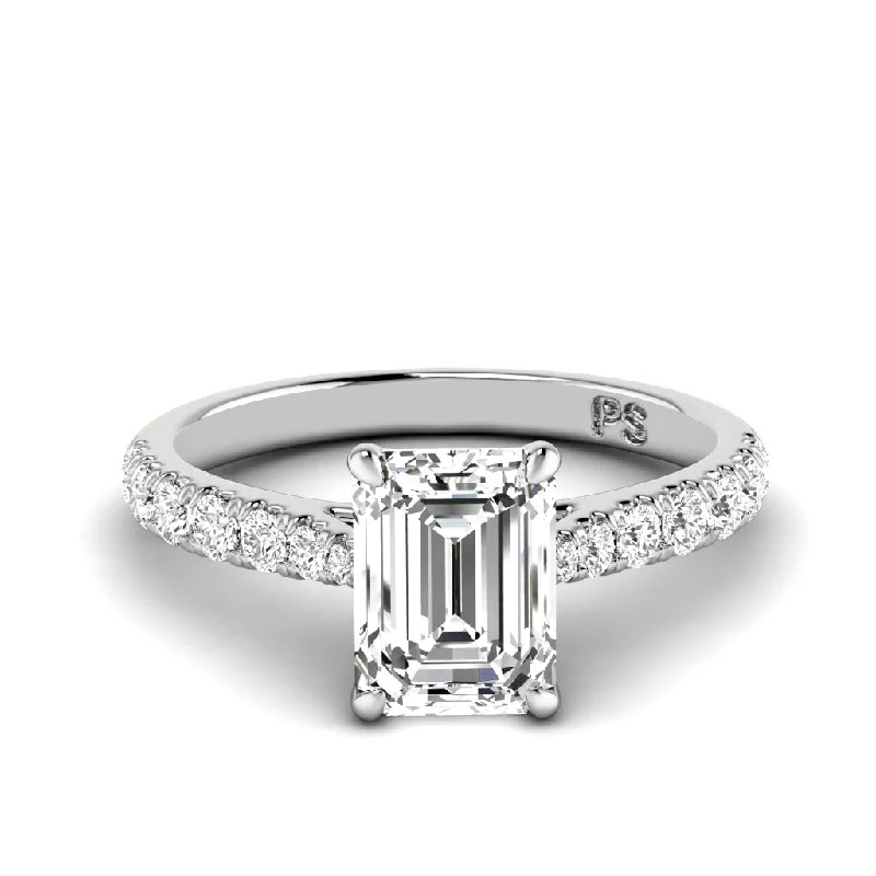 0.85-3.35 CT Round & Emerald Cut Lab Grown Diamonds - Engagement Ring