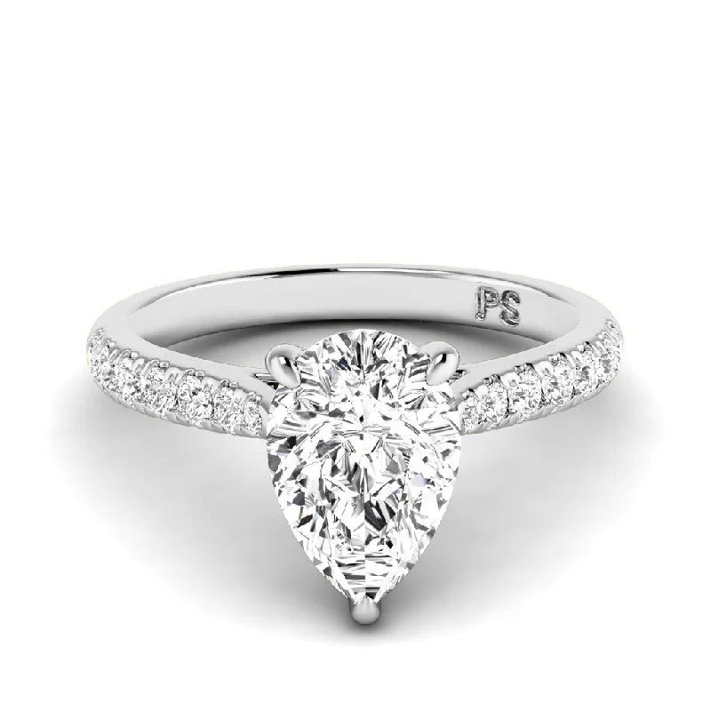 0.85-3.35 CT Round & Pear Cut Lab Grown Diamonds - Engagement Ring