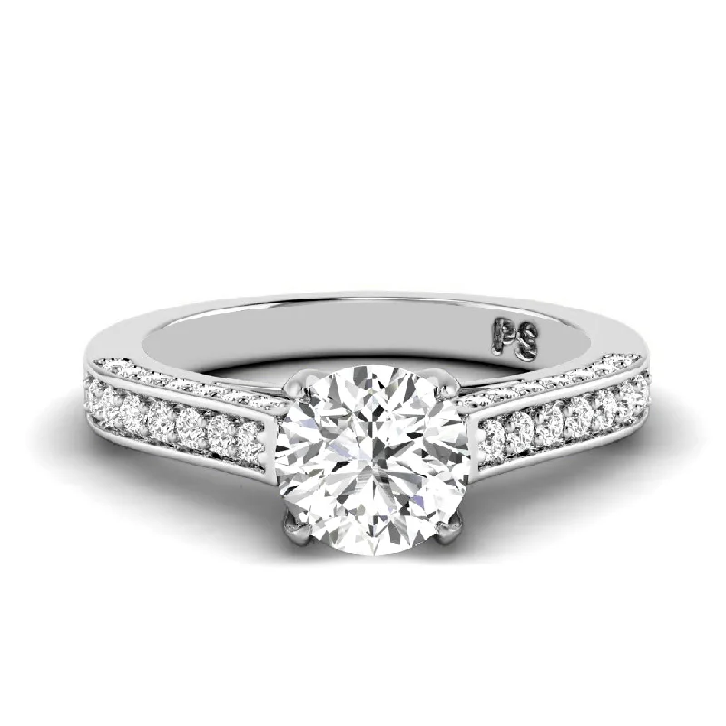 0.90-3.40 CT Round Cut Lab Grown Diamonds - Engagement Ring