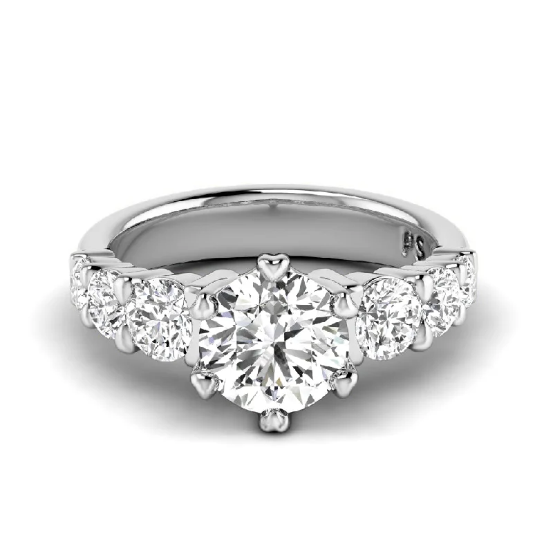 1.55-4.05 CT Round Cut Lab Grown Diamonds - Engagement Ring