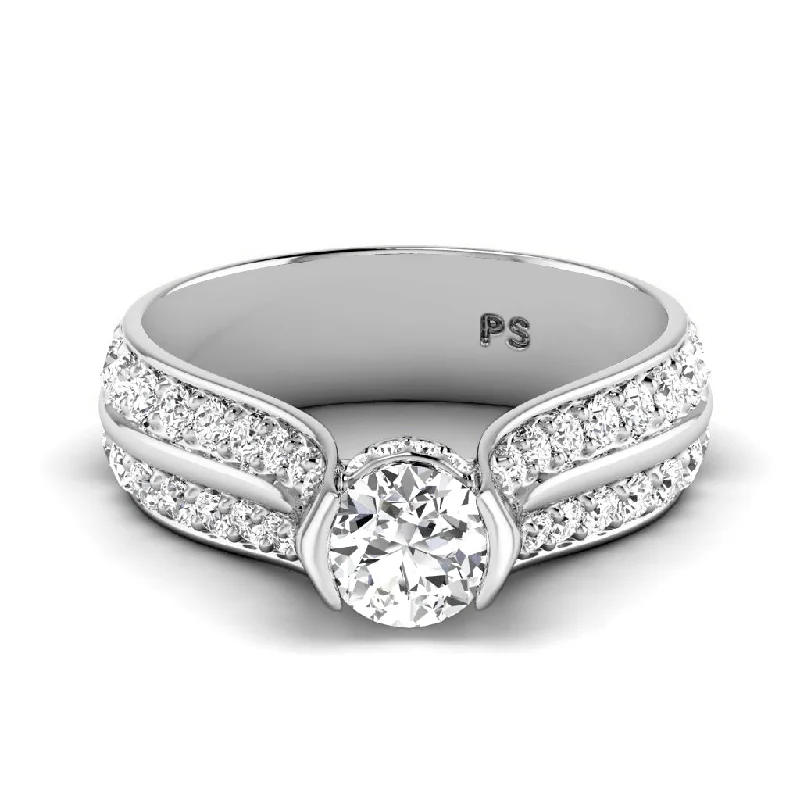 1.15-3.65 CT Round Cut Lab Grown Diamonds - Engagement Ring