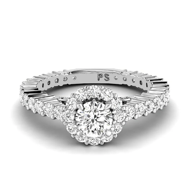 1.35-3.85 CT Round Cut Lab Grown Diamonds - Engagement Ring