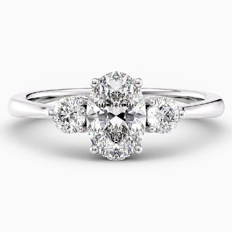 Louella Three Stone Lab Grown Diamond Engagement Ring